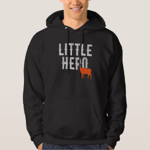 Kleiner Held Süßes Tier Kuh Hoodie