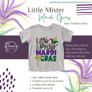 Kleiner Herr Mardi Gras Kleinkind Tri-Blend-Shirt