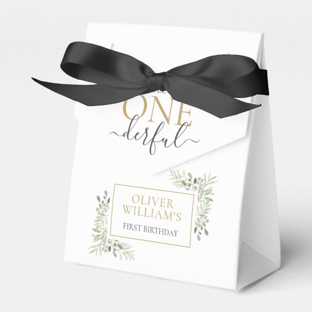 Kleiner Herr ONEderful Niedlich Boy 1st Birthday E Geschenkschachtel (Vorderseite)