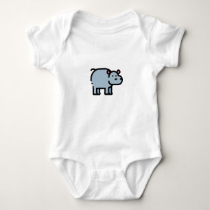 Kleiner Hippopotamus Baby Strampler