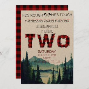 Kleiner Holzfäller-Geburtstag laden - den Einladung