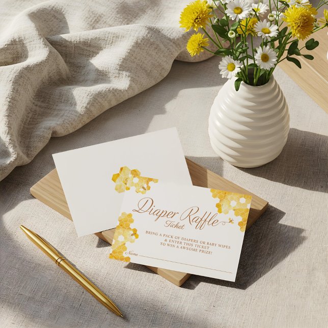 Kleiner Honig auf dem Weg zum Windeln Raffle Ticke Begleitkarte (Sweet Little Honey On The Way Diaper Raffle Ticket Enclosure Card)