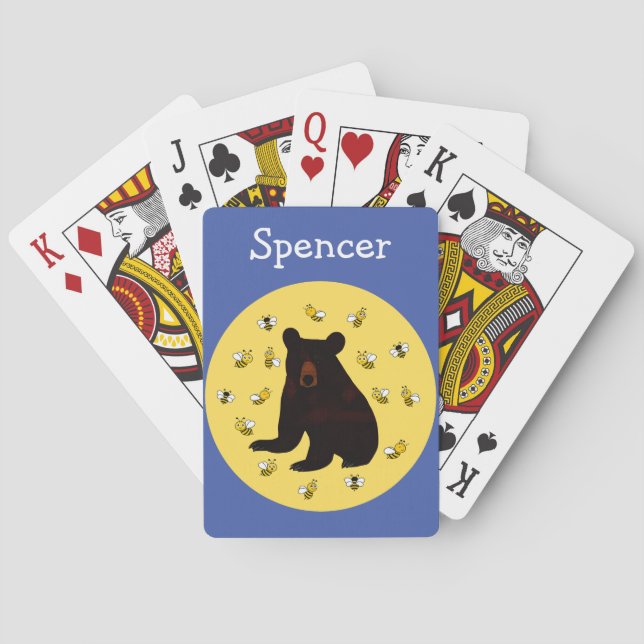 Kleiner Honigbienenbär Spielkarten (Rückseite)