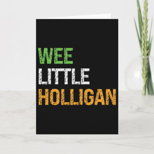 Kleiner Hooligan Grunge Kleinkind Jungen St. Patri Karte