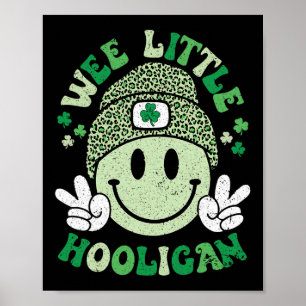 Kleiner Hooligan-Lächeln Gesicht St. Patrick's Day Poster