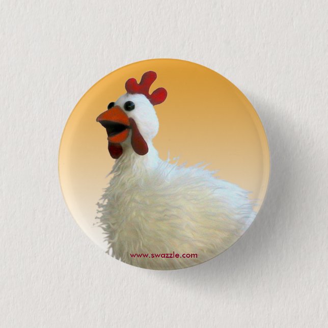 Kleiner Huhn-Knopf Button (Vorderseite)