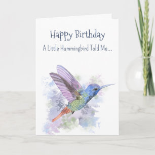 Kleiner Hummingbird Personality Fun Geburtstag Karte