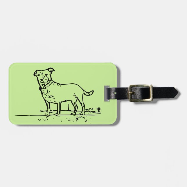 Kleiner Hund Gepäckanhänger (Vorderseite horizontal)