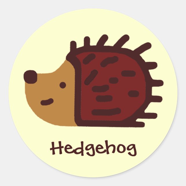 Kleiner Igel! Runder Aufkleber (Vorderseite)