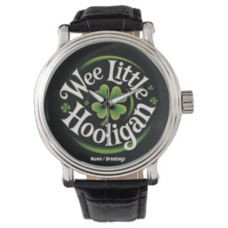 Kleiner irischer Strolch St. Patrick's Day Lustige Armbanduhr