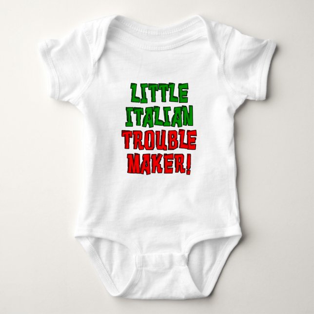 Kleiner italienischer Trouble Maker Baby Strampler (Vorderseite)