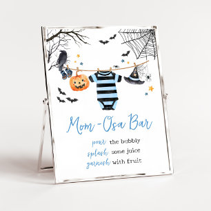 Kleiner Junge Boo Halloween Mama Osa Bar Schild