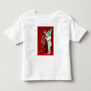 Kleiner Junge, der einen Hund schmückt Kleinkind T-shirt