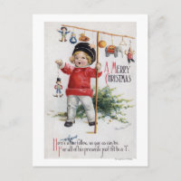 Kleiner Junge mit Geschenken