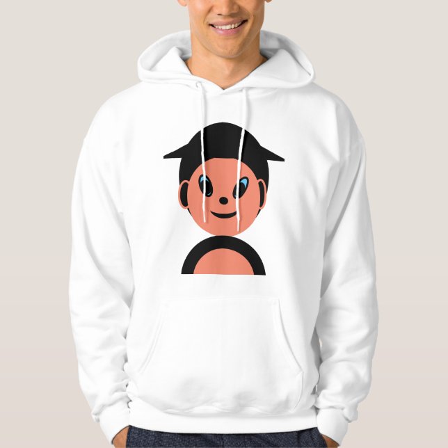Kleiner Junge mit Hut Hoodie (Vorderseite)