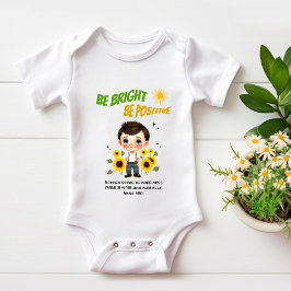 Kleiner Junge mit Sonnenblumen Baby Strampler