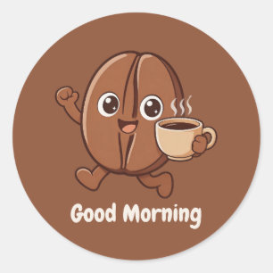 Kleiner Kaka – Guten Morgen  Runder Aufkleber