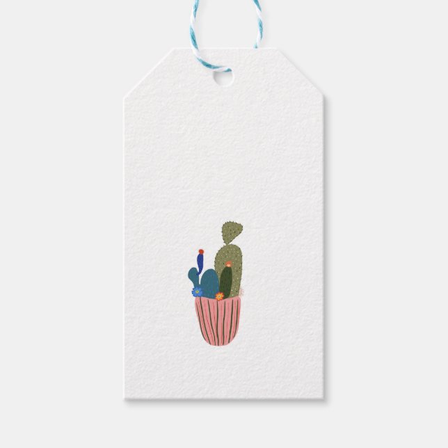 Kleiner Kaktus Geschenkanhänger (Vorderseite)
