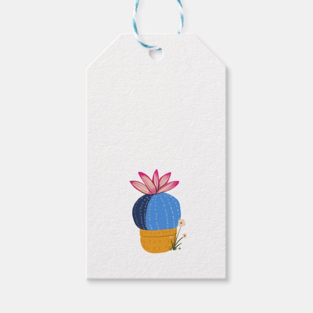 Kleiner Kaktus Geschenkanhänger (Vorderseite)