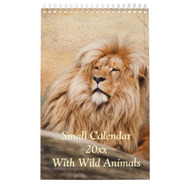 Kleiner Kalender 2026 mit wild lebenden Tieren (Titelbild)