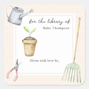 Kleiner Keim für die Bibliothek Quadratischer Aufkleber