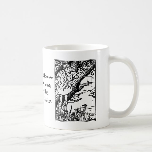 Kleiner Kinderzimmer-Reim Tommys Tittlemouse Kaffeetasse (Rechts)