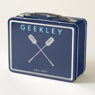kleiner Koffer GEEKLEY Metall Brotdose