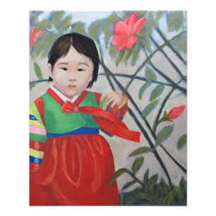 Kleiner koreanischer Mädchen-Druck Fotodruck