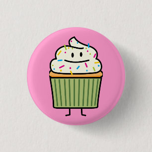 Kleiner Kuchen besprüht die Vanille, die Nachtisc Button