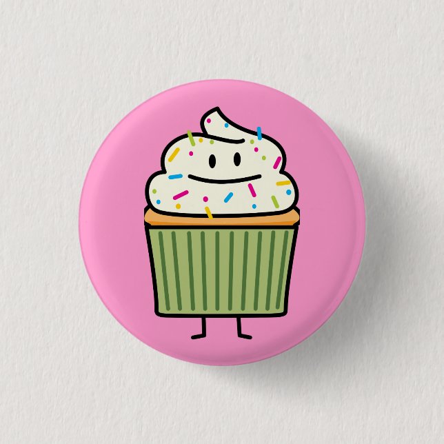 Kleiner Kuchen besprüht die Vanille, die Nachtisch Button (Vorderseite)