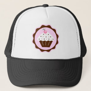 KLEINER KUCHEN BROWN U. ROSA TRUCKERKAPPE