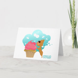 Kleiner Kuchen Frenchie Karte