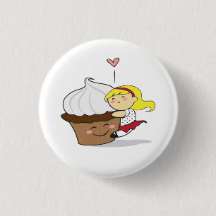 Kleiner Kuchen Hugger Süsse-Knopf Button