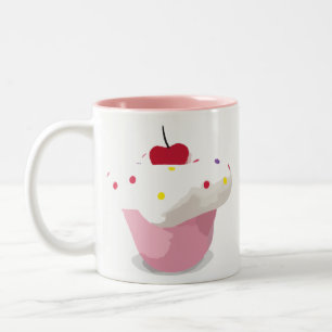 Kleiner Kuchen Zweifarbige Tasse