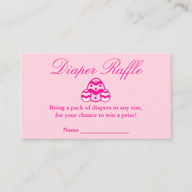 Kleiner Küken-Oster-Babydusche-Windeln-Raffle Begleitkarte (Vorderseite)