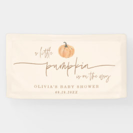 Kleiner Kürbis auf dem Herbst-Babyduschbanner Banner