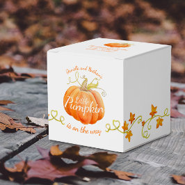 Kleiner Kürbis auf dem Weg Babydusche Geschenkschachtel
