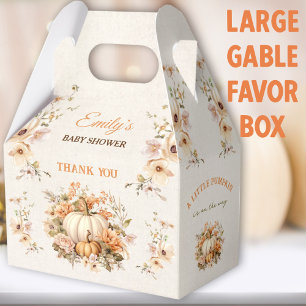 Kleiner Kürbis auf dem Weg Babydusche Großes Gabel Geschenkschachtel