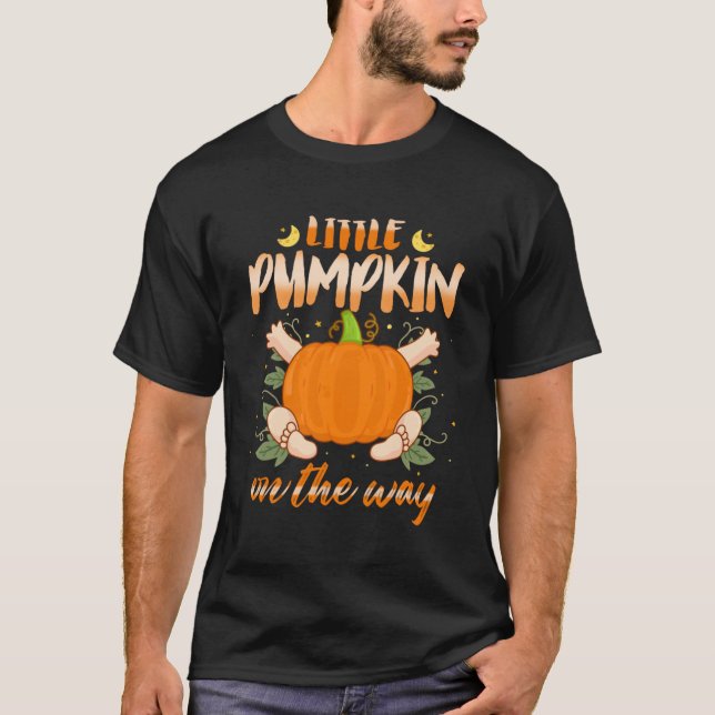 Kleiner Kürbis auf dem Weg der Schwangerschaftsank T-Shirt (Vorderseite)