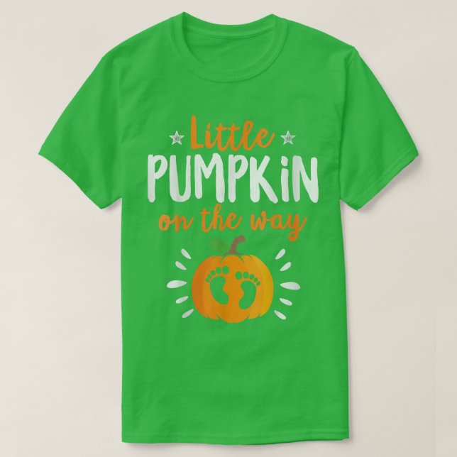 Kleiner Kürbis auf dem Weg der Schwangerschaftsank T-Shirt (Design vorne)