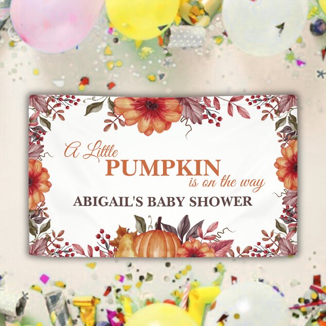 Kleiner Kürbis auf dem Weg zum Fall Floral Baby Du Banner (Von Creator hochgeladen)