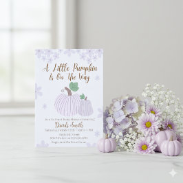 Kleiner Kürbis auf die Babydusche Einladung