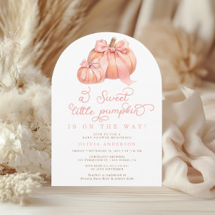 Kleiner Kürbis auf die Babydusche Einladung