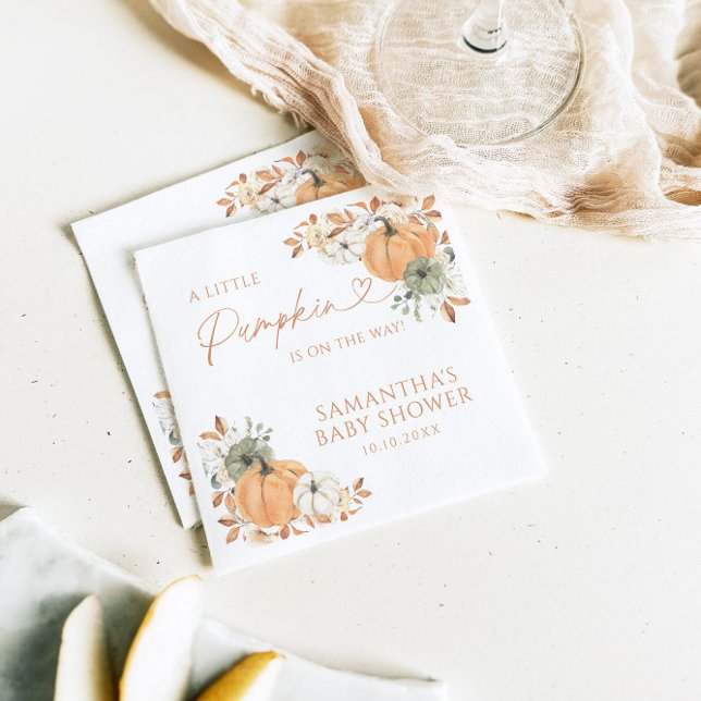 Kleiner Kürbis auf die Herbstdusche Serviette (Von Creator hochgeladen)