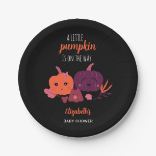 Kleiner Kürbis-Baby-Party Süß Herbst Halloween Pappteller
