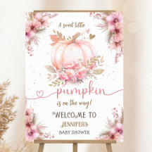 Kleiner Kürbis Baby Shower Mädchen Pink Boho Willk