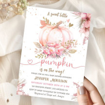 Kleiner Kürbis Baby Shower Mädchen Rosa Boho Rusti