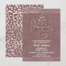 Kleiner Kürbis Fall Rustikale Rose Gold Baby Dusch
