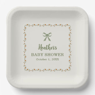 Kleiner Kürbis Herbst-Baby-Party Pappteller