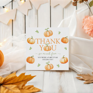 Kleiner Kürbis Herbst Gefallen Dankeschön Etikett Geschenkanhänger